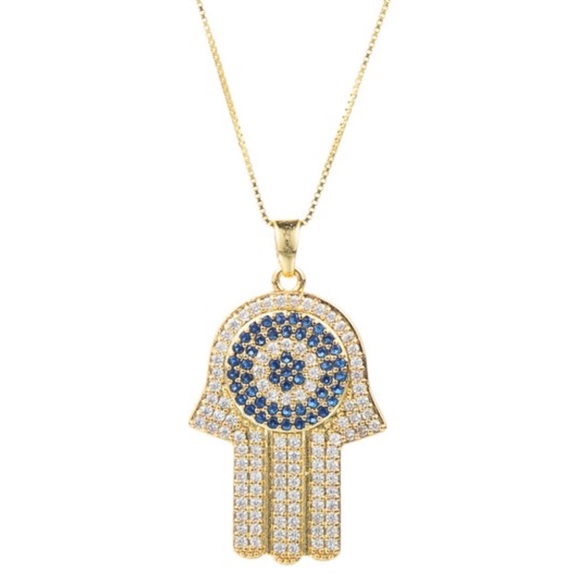 Eye Candy Hamsa Necklace